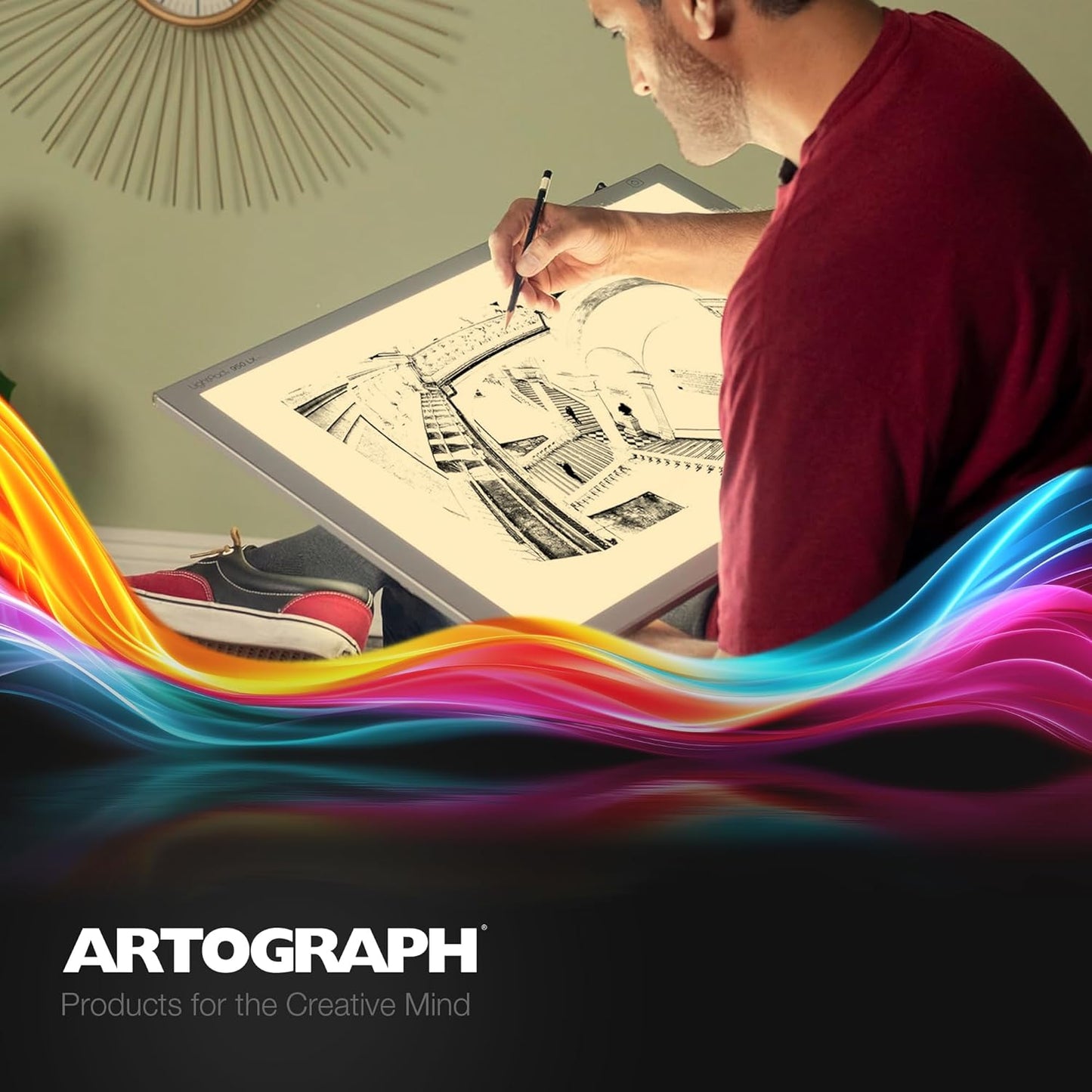 Artograph Thin LED Light Box, 17" x 12" Dimmable Drawing & Tracing Pad, LightPad 940 LX