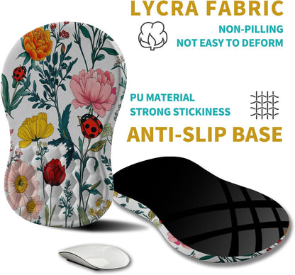 Hokafenle Ergonomic Mouse Pad Wrist Support, Wrist Rest Mousepad for Carpal Tunnel Pain Relief with Integrated Memory Foam Slope Massage Bulge (11.8x7.9 inch,Topographic Contour)