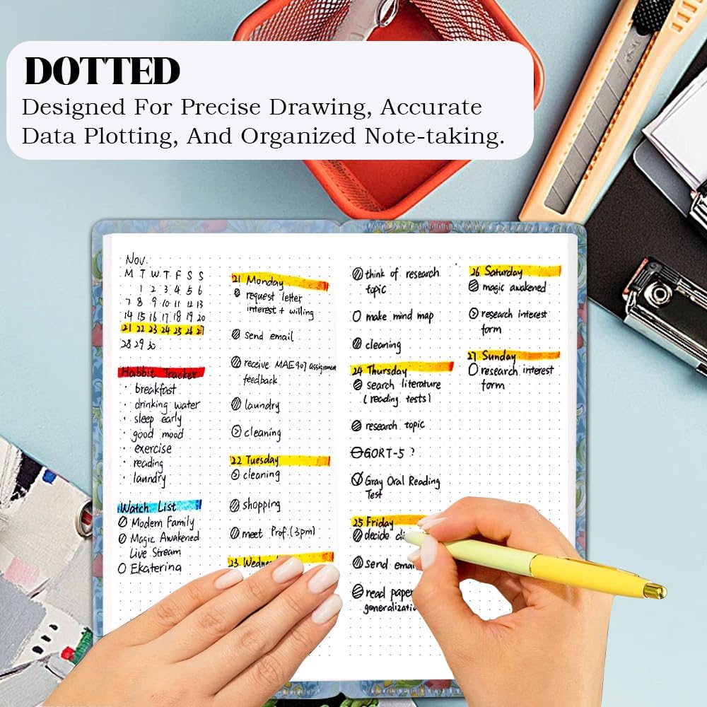 qianshan Travelers Notebook Inserts with PVC Sleeve,Undated Weekly Planner,Weekly To Do List Notepad,TN Journal,30 Sheets,8.5" x 4.7",Pocket Travelers Notebook for Journals,Diaries,Planners,Pink Cat