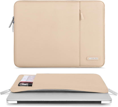 MOSISO Laptop Case 13.3 inch, 13-13.3 inch Laptop Sleeve Compatible with MacBook Air/Pro 13/Pro 14 M5 M4 M3 M2 M1, HP Dell ASUS Lenovo,Polyester Vertical Computer Sleeve Bag with Pocket, Antique Green - Colors B