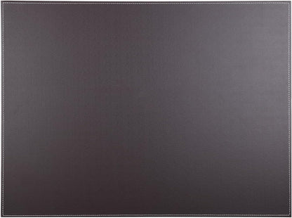 KINGFOM Ultra-Smooth PU Leather Desk Pad & Mat Office Desk Drawing & Writing Board A3/ A4 File Paper Clip Table Protector Mat on Top Large 24''x18'' (Black)