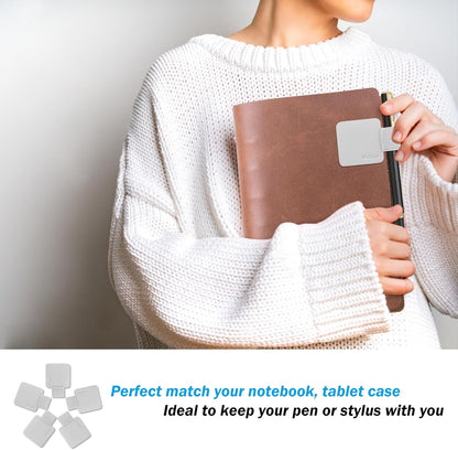 ProCase (5 Pack) Pen Loop Holder for Notebooks Journals Planners Tablet Case, Self Adhesive Leather Pencil Holder with Elastic Loop for Pens, Apple Pencil, Stylus Pen -Black