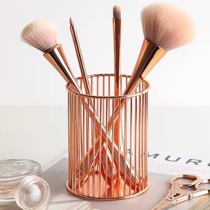 Metal Pen Holder Cup for Desk Makeup Brushes Pencil Holders Home Office Organizer Black