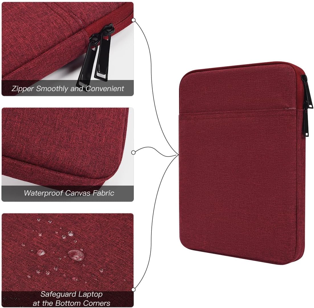 Tablet Sleeve for 2026 iPad A16, 11 inch iPad Air M4 M3 M2, Pro M5, Amazon Fire Max 11 Tablet/Kindle Fire HD 10/10 Plus, Galaxy Tab A9+ Plus Bag, Black