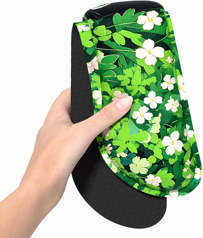Dapesuom Enlarge Keyboard Wrist Rest, Memory Foam Wrist Cushion for Desk Mat Support, Cute Pain Relief Keyboard Mouse Pad Rests Set with Non-Slip Base for Gaming Laptop Office Computer, Elegant Flower