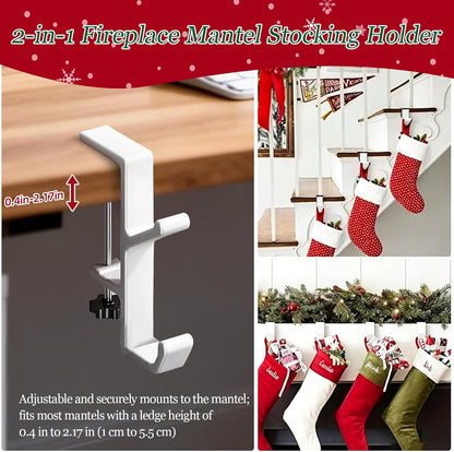 Desk Mount Bag Holder Hook Clamp,On Backpack Hanger Portable Desk Mount Headphones Holder for Reduce Desk Clutter Table Desk Table Hanging Storage (1 Pcs-Double Hook White)