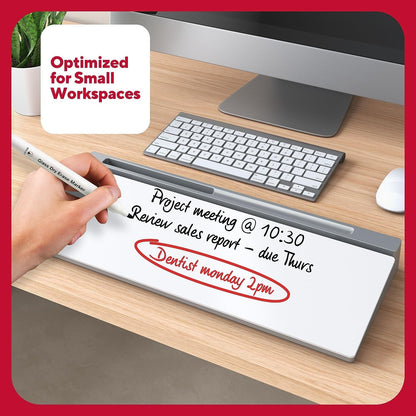TRU RED™ Glass Desktop Dry-Erase Whiteboard