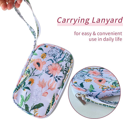 Electronics Organizer Travel Case, Cable Organizer Travel Essentials Tech Pouch,Suitable for Charger, Cable, Phone，Flash Drive,Bohemian leaves