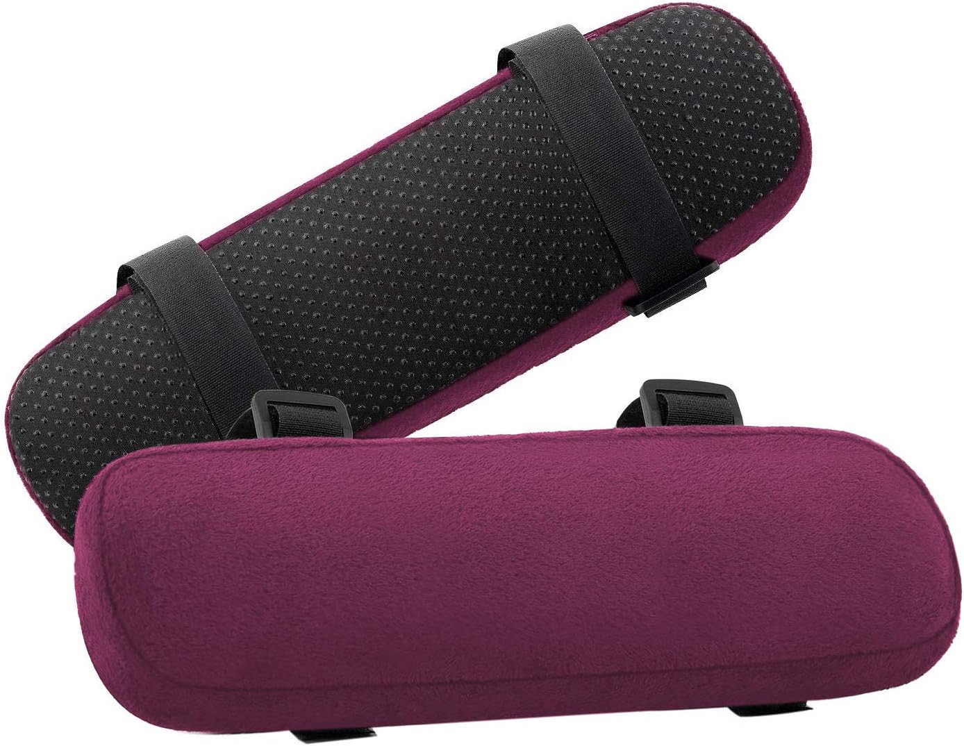 MOSISO Chair Armrest Pads (2 Pack), Memory Foam Home/Office Chair Arm Rest Covers Comfy Computer Gaming Elbow Cushion Removable Washable Elbow Support Forearm Pressure Relief, Black
