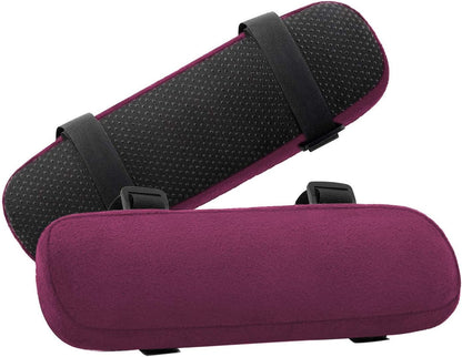 MOSISO Chair Armrest Pads (2 Pack), Memory Foam Home/Office Chair Arm Rest Covers Comfy Computer Gaming Elbow Cushion Removable Washable Elbow Support Forearm Pressure Relief, Black