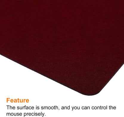 PATIKIL 9"x8" Mouse Pad, Felt Dual Side Soft Desk Pad Writing Mat for Office Home, Light Gray