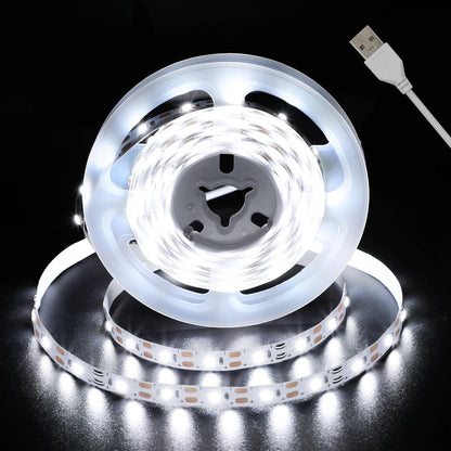 echosari Strip Lights USB 5V, 9.8Ft 180 LED Strip Lights Cuttable 2835 SMD Super Bright with Self-Adhesive DIY for Cabinet Photo Frames Desks Monitor Shelves Decor (Green)