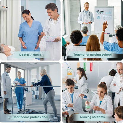 Nursing Clipboard Foldable, Thicken Aluminum Trifold Nursing Clipboard, Nursing Pocket Size Nurse Clipboards with Pen Holder, Nursing Edition Cheat Sheet for Students, Nurses and Doctors, Mint