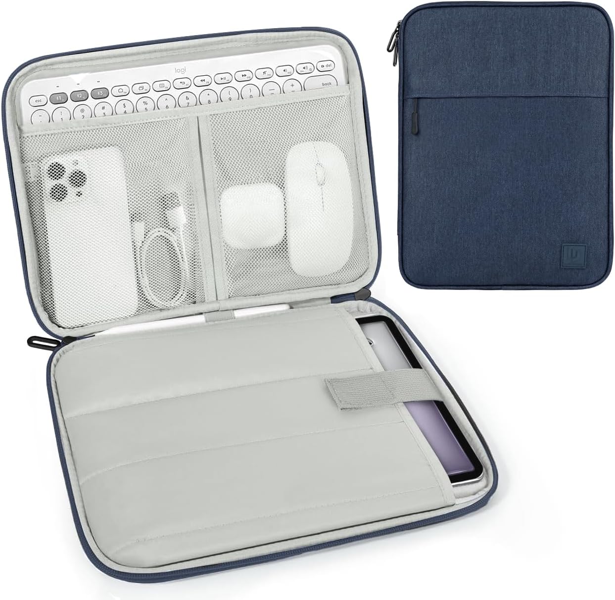 Dadanism 9-11 Inch Tablet Sleeve Padded Carrying Case for iPad (A16) 11th Gen 11", iPad 10th Gen 10.9", iPad Air M4/Pro M5 11", iPad Air 5/4, iPad 9/8/7th Gen, Galaxy Tab A11+ Plus 11", Blue