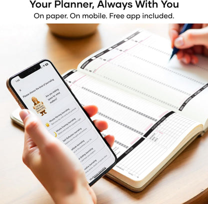Manifestation Journal – Hourly, Weekly & Monthly Planner | 12-Month to Increase Productivity, Life Organizer & Goal Planner | Spiral Journal, Habit Tracker, Foldable Vision Board, Gift Box & Stickers