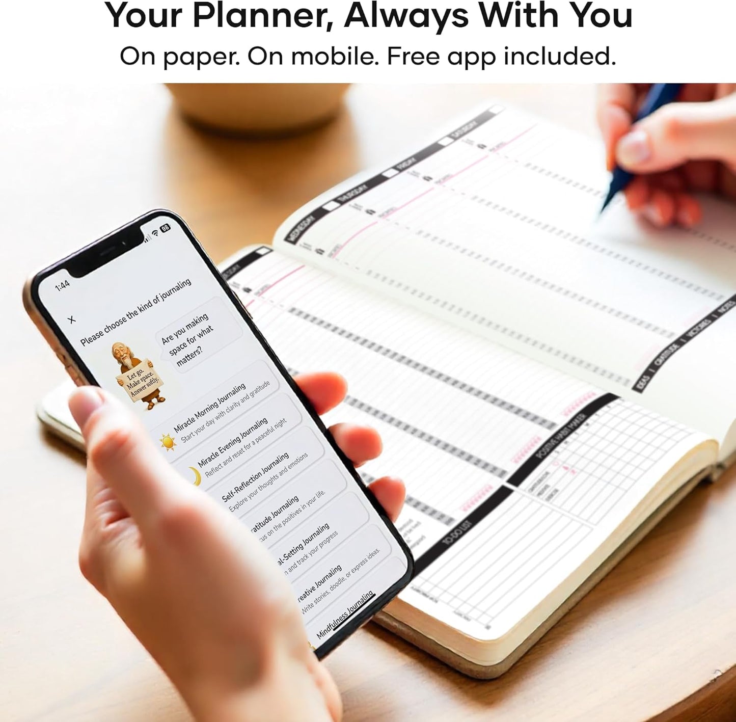 Life Planner - Undated Weekly & Monthly Planner, 12-Month Journey to Increase Productivity | Gratitude Journal, Life Organizer & Goal Journal | Include Foldable Vision Board, Habit Tracker & Stickers