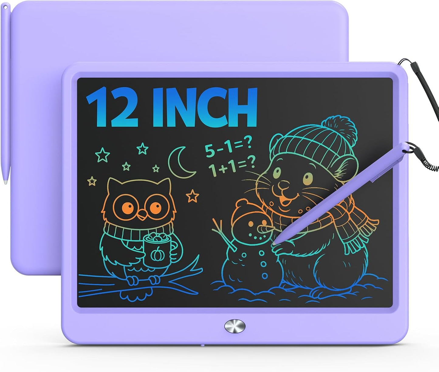 Bravokids 12 Inch LCD Writing Tablet for 3 Year Olds - Electronic Drawing Pad and Doodle Board as Educational Birthday Gifts for Girls and Boys (Pink)