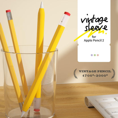 ELETIUO Silicone Case Compatible with Apple Pencil 2nd Generaion&Apple Pencil Pro Cover,Protective Holder Grip Sleeve with Cap Accessories Compatible with iPad Pro 11 12.9 inch,Yellow