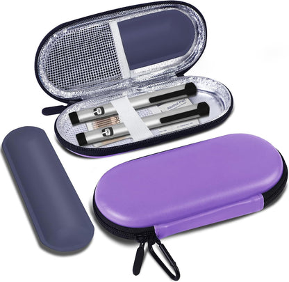 MOSLA Insulin Cooler Travel Case with 2 Reusable Ice Packs for Insulin Pen Portable Medical Cooler Bag for Diabetes and Other Diabetic Supplies for The Daily Life and Trip