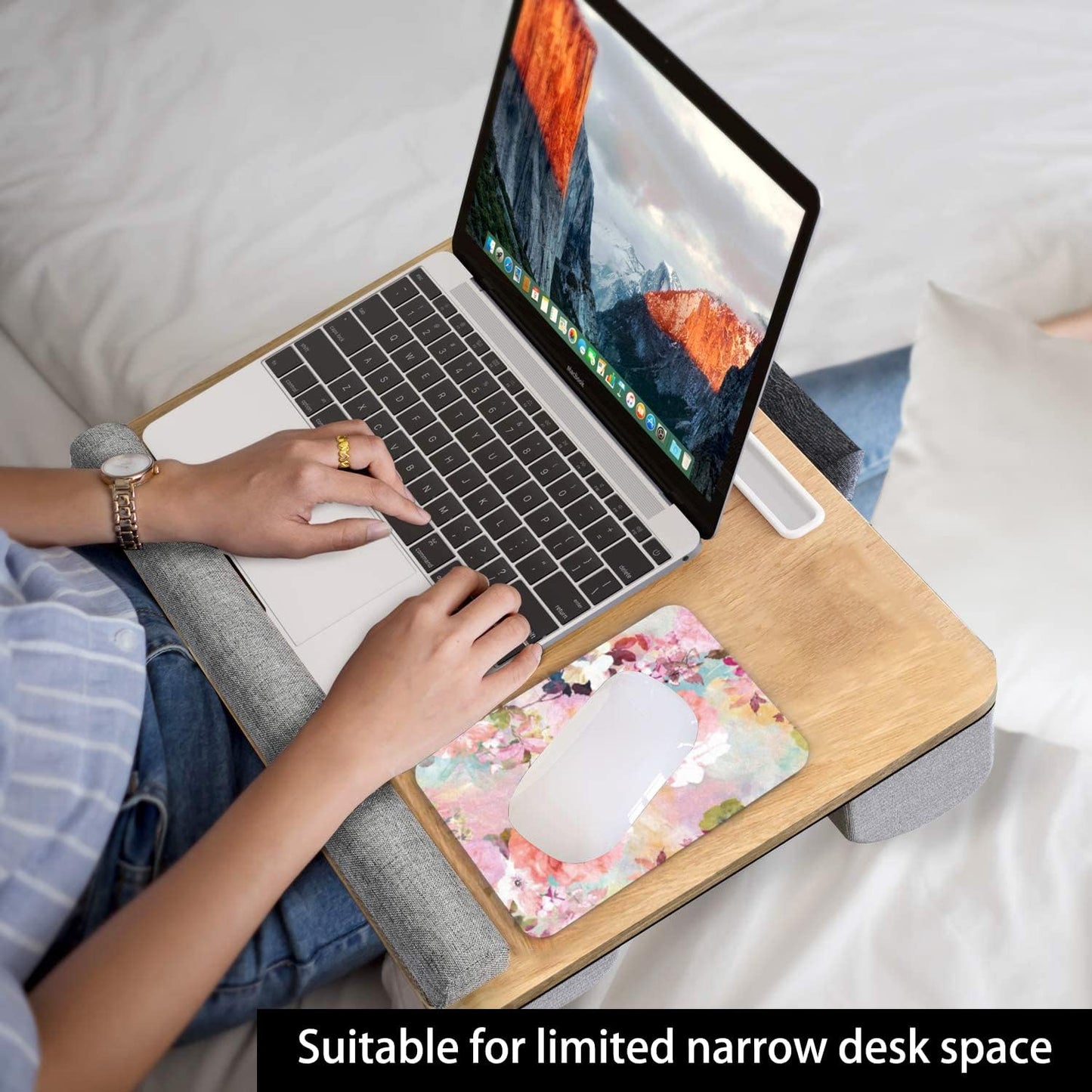 Audimi Small Mouse Pad 6 x 8 Inch, Mini Mouse Pad Thick for Laptop Wireless Mouse Home Office Travel, Portable & Washable (Black)