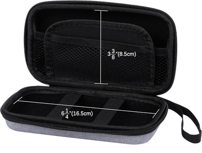 Ginsco Hard Shell Protection Case Electronic Accessories Organizer Pouch for MacBook Air/pro Adapter Chargers Cables Power Bank, for Sandisk Portable SSD Flash Disk SD Card (Black)
