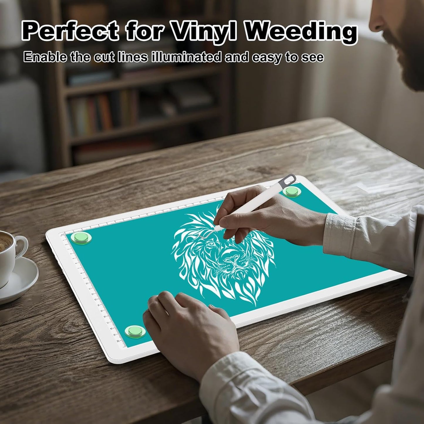 Elice Rechargeable A3 Light Pad for Diamond Painting, Magnetic LED Light Board with Physical Button, Super Bright Diamond Art Light Pad, Ultra-Thin Light Box for Tracing, Weeding Vinyl, Artists -Black