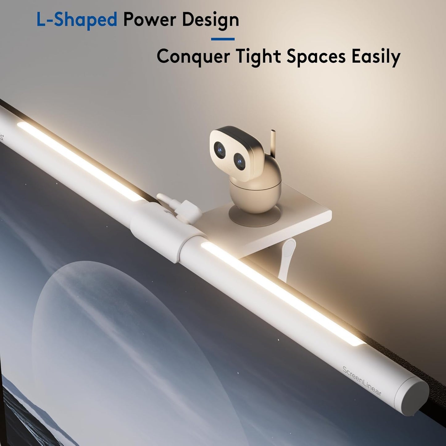 Quntis Computer Monitor Light Bar with Remote, Eye-Care Monitor Light Backlight Desk Lamp for Home Office Gaming, Stepless Dimming Brightness and Color Temperature, No Screen Glare, Gray