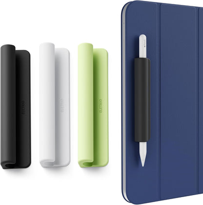 ELETIUO Silicone Pencil Holder Sleeve,Compatible with Apple Pencil (USB-C),Apple Pencil 1st/ 2nd Generation,Strong Adhesive Sticky Attached to iPad Case for Stylus Pens,Black