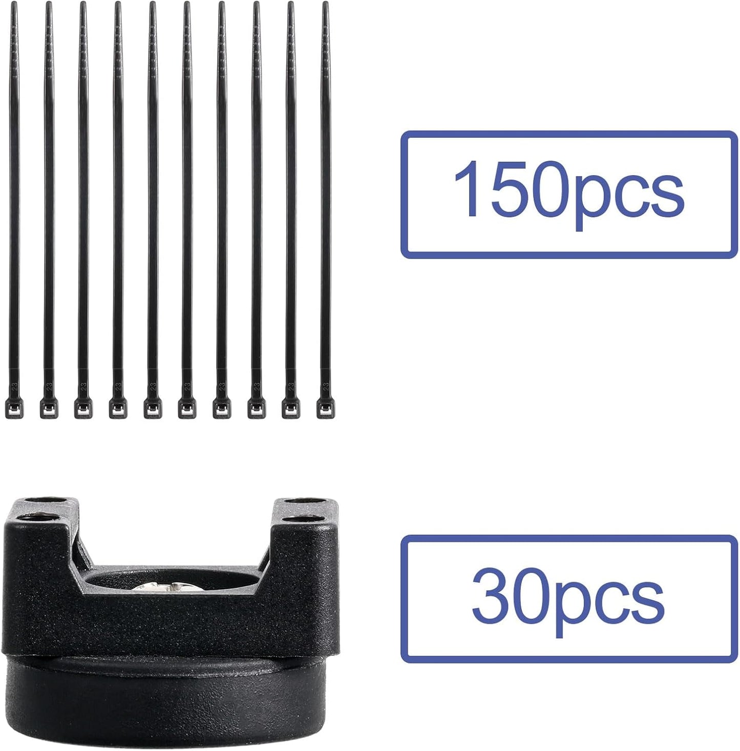 Yookeer 60 Pieces Magnetic Zip Tie Mount Multipurpose Cable Holder Magnets Magnetic Wire Management Bases with Heavy Duty Zip, Mount Nylon Cable Ties in Total (43 mm)