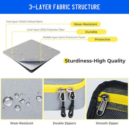 ECHSRT Big Pencil Case, Aesthetic Portable Zipper Pencil Bag with Hidden Pocket, Special Pouch for Men Women Adults, Stationery Organizer Pen Cases for Office Travel,Black