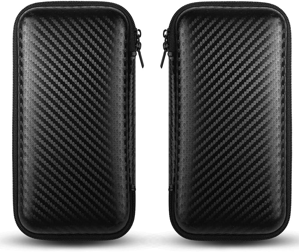 iMangoo Travel Essential Electronics Organizer Pouch Charger Case, Shockproof Dual Zipper Power Bank Cables Tech Accessories Purse, Men & Women Travel Must Have Storage Bag, 6.5x3.2x1 inch Rose Gold