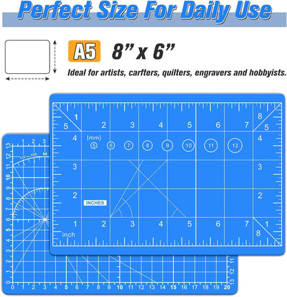 DIYSELF Cutting Mat 12in×18in, Cutting Mats for Crafts, Self Healing Cutting Mat A3, Fabric Cutting Mats Double Side for Sewing, Quilting, Craft Mat for Desktop, Matting & Mounting Materials