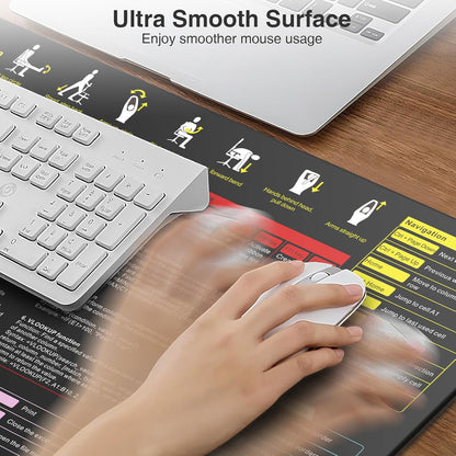 Wireless Charging Mouse Pad with Foldable Phone Holder, 31.5"x15.8" Large Desk Mat for Laptop/Keyboard, Waterproof Ultra-Smooth Surface, Non-Slip Base, Black