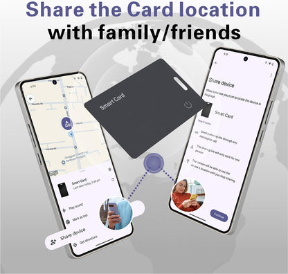Reyke Wallet Tracker Android Card, Rechargeable Thin Wallet Finder, Compatible with Google Find Hub Device, Luggage Tracker for Passports, Laptop, IP68 Waterproof