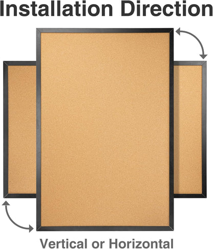 OWLKELA Cork Bulletin Board 17.7"X 13.3", Notice Pin, Ideal for Office & Home Decor, School Message or Vision