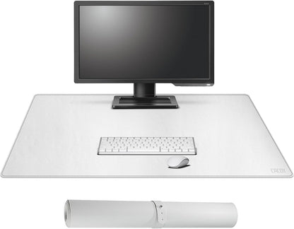 Cacoy 36" x 20" Leather Desk Mat for Home Office, Extra Large PU Leather Desk Pad Blotters, Waterproof Computer Keyboard Mat, Extended Gaming Mouse Pad, Desk Protector for Desktop and PC Laptop, Black