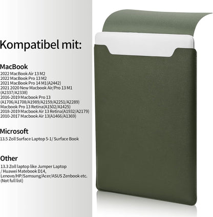 13.3-14" Laptop Sleeve, Blue, Compatible with Laptops 13.3"-14", Protects from Scratches, Water Damage, Multi-Functional Mouse Pad