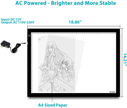 Huion A3 Light Box for Tattoo Tracing - AC Powered