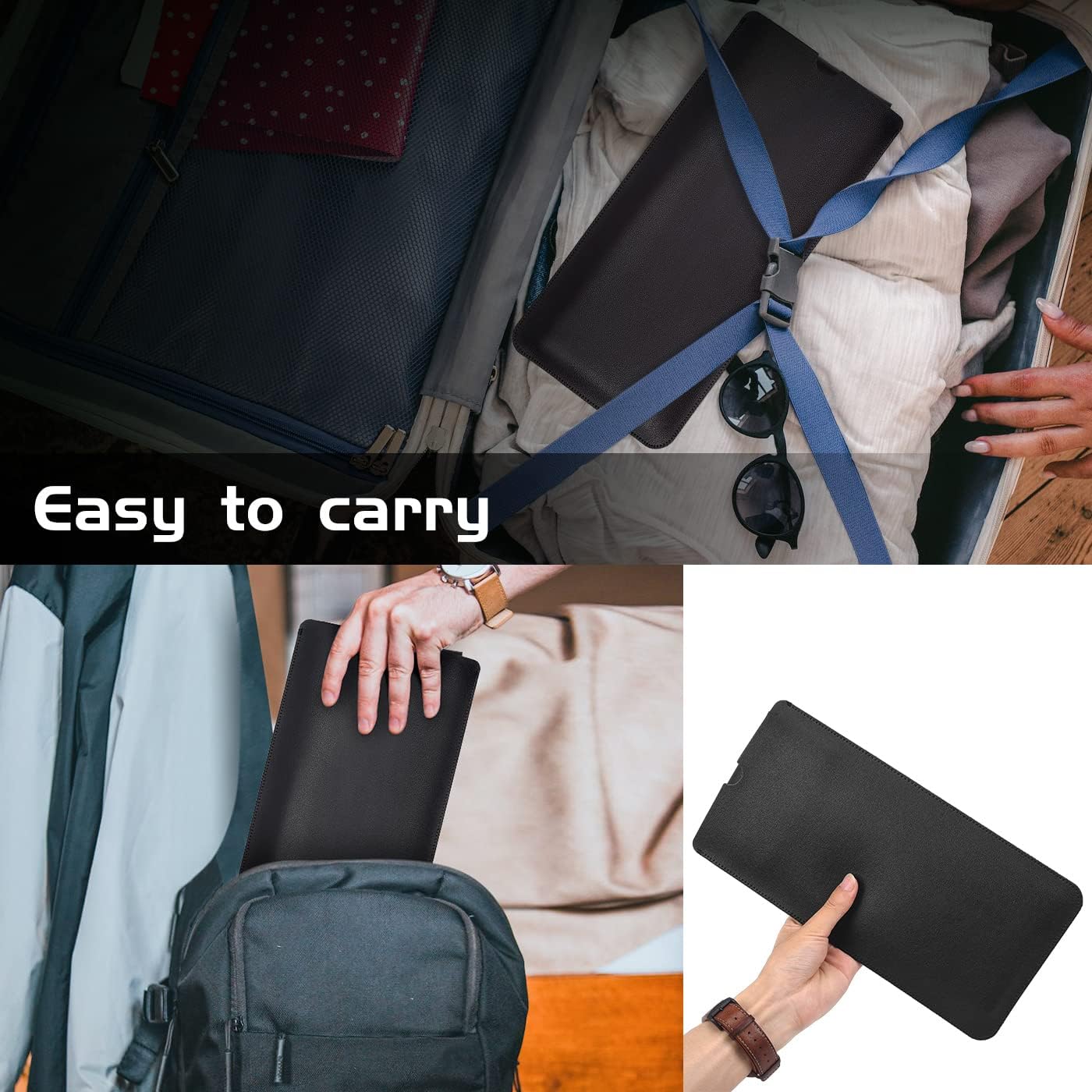 Protective Keyboard Sleeve Case for Logitech MX Keys Mini Minimalist & MX Mechanical Mini Wireless Illuminated Keyboard, Logitech MX Mini PU Sleeve Bag Case, Black
