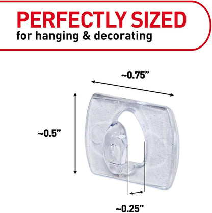 Command Clear Indoor Mini Light Clips Value Pack, 45 Clips, 54 Strips, Damage-Free String Light Hangers for Home, Room, Wall, Office, and Dorm Decor, Great for Cable Management, Holds up to 0.3 lb
