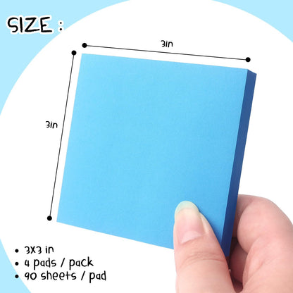 Osboo Sticky Notes 3x3 Pop Up Self-Stick Notes Pads with 6 Bright Colors, Easy to Post for Office, School, Home, 6 Pads/Pack, 100 Sheets/Pad(Pop Up)
