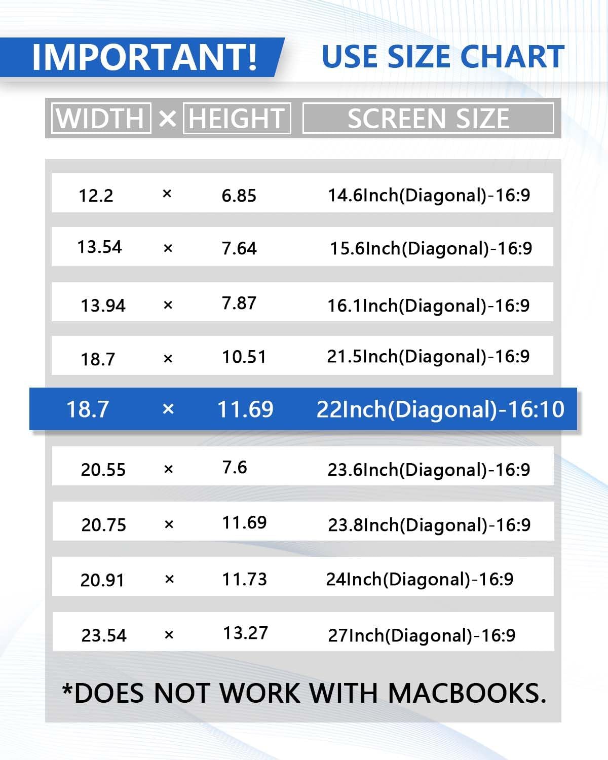 [2 Pack] 24 Inch Computer Privacy Screen for 16:9 Aspect Ratio Widescreen Monitor, Eye Protecting Anti-glare Blue Light Display Screen Privacy Protection, Removable Anti-scratch Coating