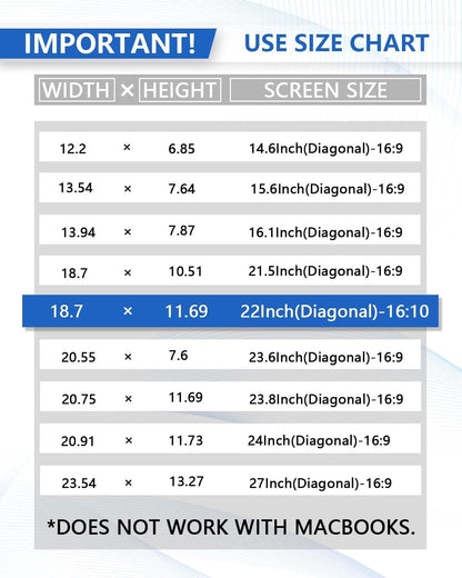 [2 Pack] 24 Inch Computer Privacy Screen for 16:9 Aspect Ratio Widescreen Monitor, Eye Protecting Anti-glare Blue Light Display Screen Privacy Protection, Removable Anti-scratch Coating