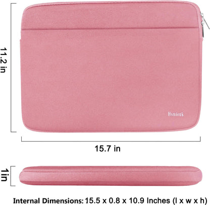 Laptop Case Sleeve 15.6 inch, Shockproof Protective Notebook Case with Accessory Pocket, Briefcase Carrying Laptop Cover for 15.6" HP, ASUS, Dell, Lenovo, Acer, Black