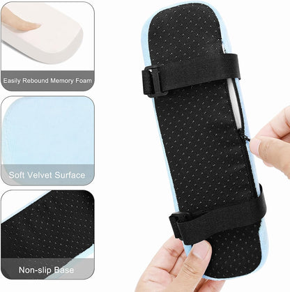 MOSISO Chair Armrest Pads (2 Pack), Memory Foam Home/Office Chair Arm Rest Covers Comfy Computer Gaming Elbow Cushion Removable Washable Elbow Support Forearm Pressure Relief, Black