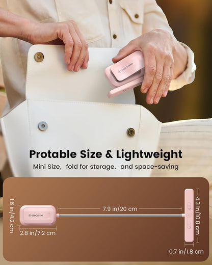 Glocusent 26 LED Book Light, 1200 mAh 90 Hrs Lasting Rechargeable Reading Light, 5 Amber Colors & Stepless Dimming Book Reading Light - Portable Clip on Light for Book Lovers Kids