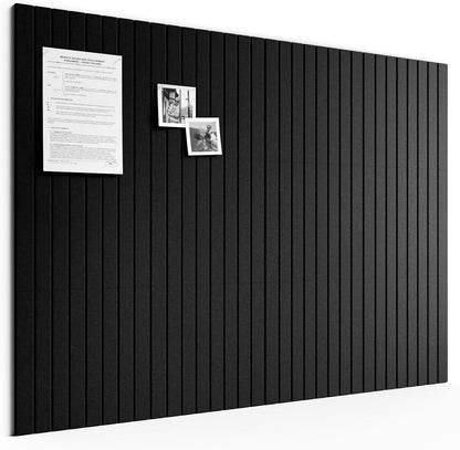 Bumusty Large Cork Board Alternative-48 x 36" Felt Bulletin Board Tiles, with 30 Pushpins, 70 Adhesive Tabs, Fine-Stripe 12-Pack, Cork Boards for Office Push Pin Board Felt Board-Oatmeal