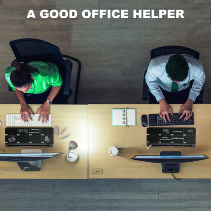 TSJ OFFICE Small Desktop Whiteboard -Glass Dry Erase Board Computer Keyboard Stand White Board Surface Pad with Drawer, Desk Organizers with Accessories for Office, Home, School Supplies - White