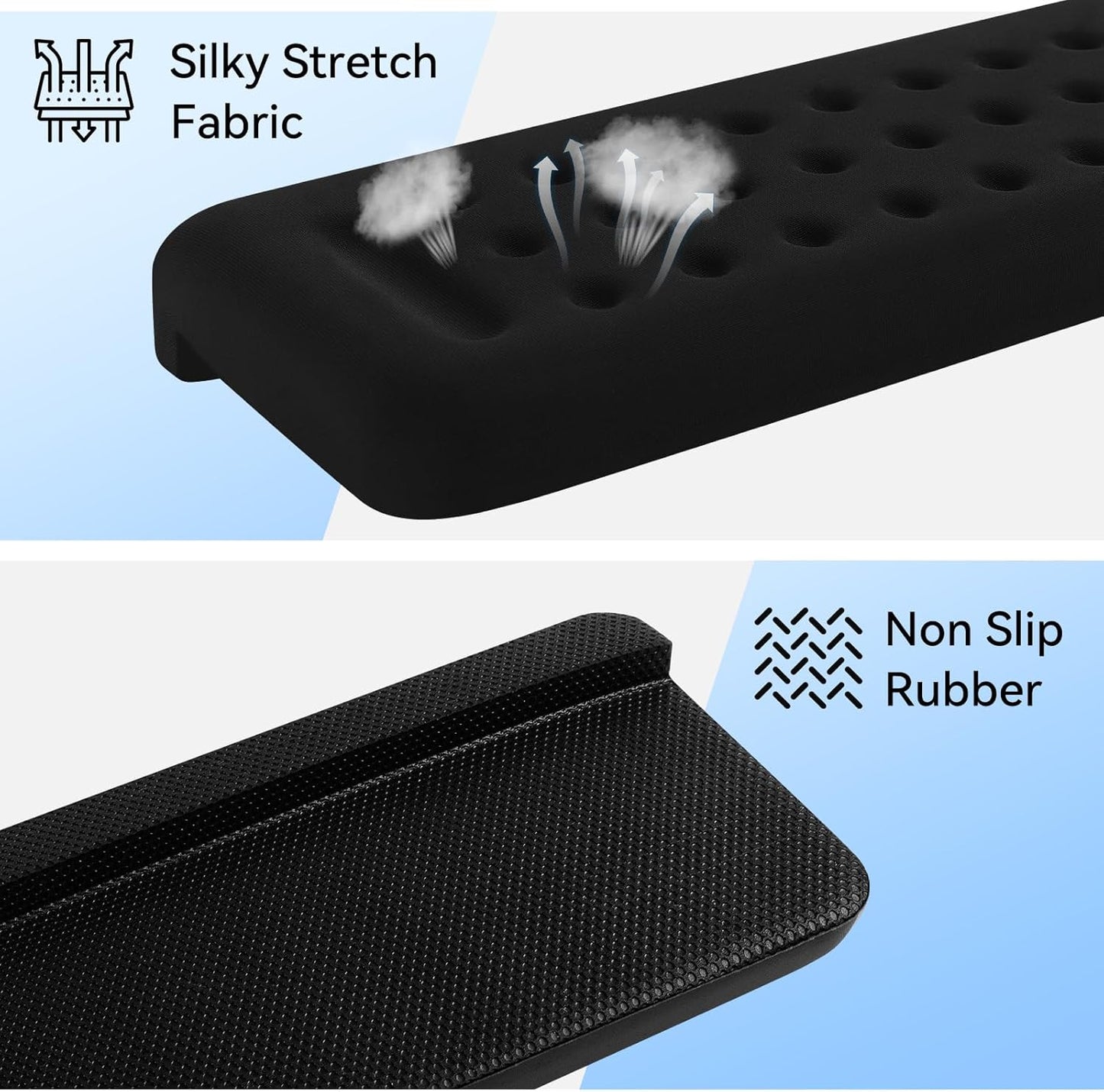 Sushret L-Shaped Desk Elbow Pad for Desk, 2-Pack Memory Foam Elbow Rest for Desk Edge Cushion, Non-Slip Ergonomic Arm Rest for Wrist, Palm & Forearm Support, Office Home, Separate Design, Black