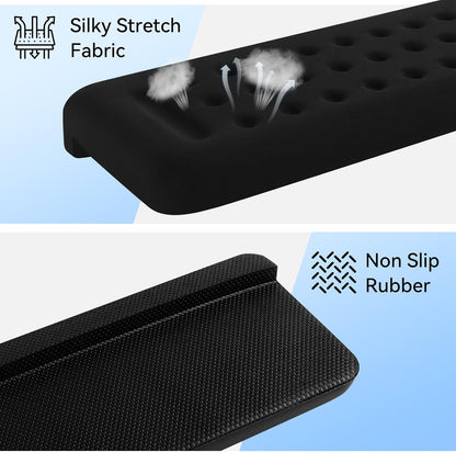 Sushret L-Shaped Desk Elbow Pad for Desk, 2-Pack Memory Foam Elbow Rest for Desk Edge Cushion, Non-Slip Ergonomic Arm Rest for Wrist, Palm & Forearm Support, Office Home, Separate Design, Black